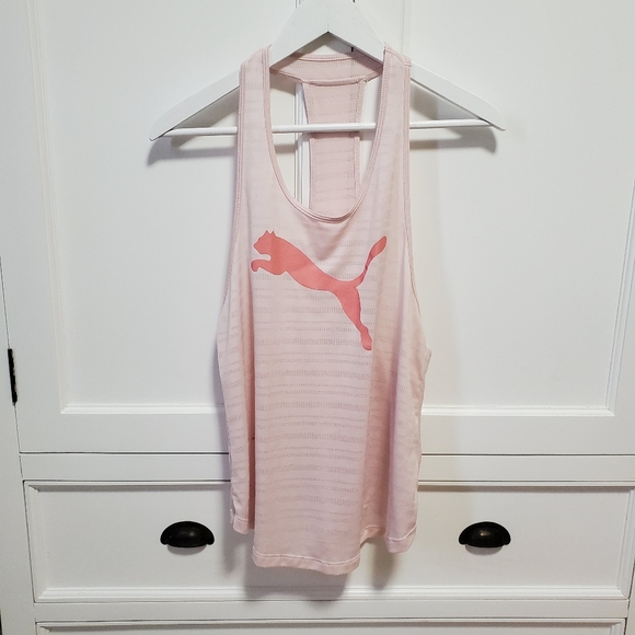 M Pink Puma Gym T-back Tank Top - Picture 4 of 4